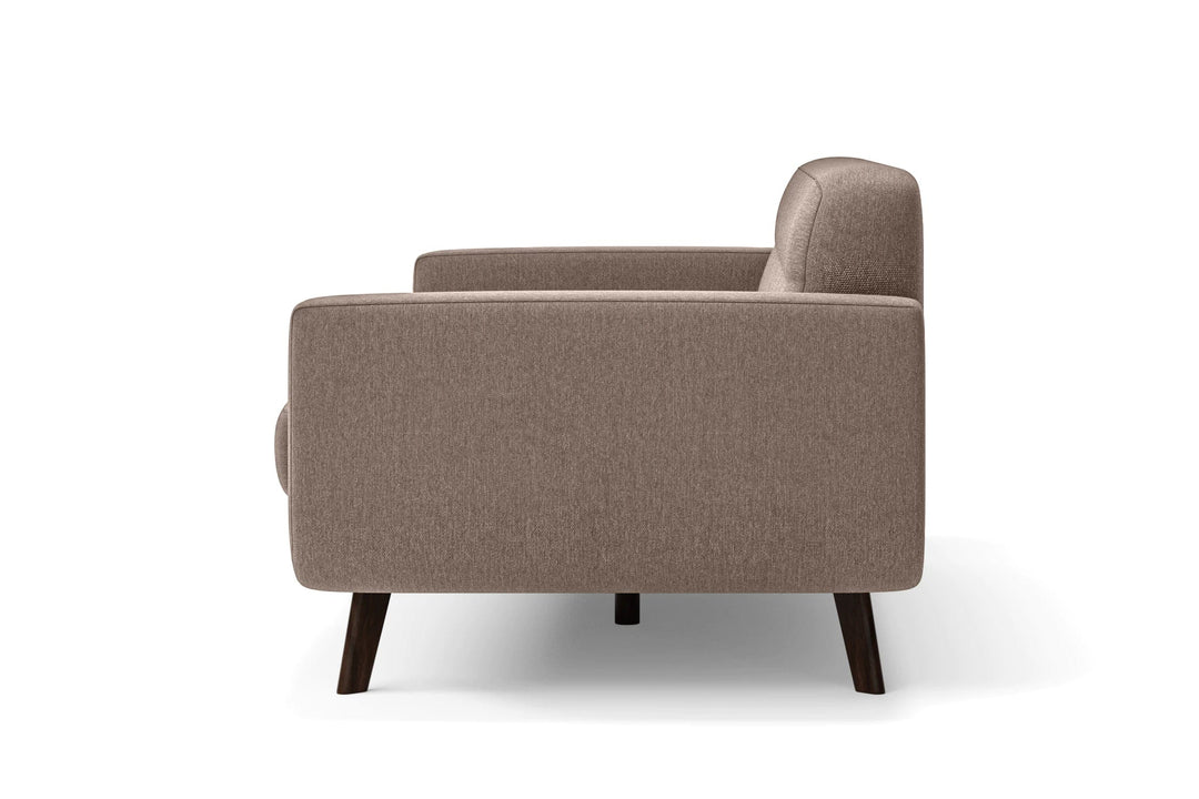 Marsela 3 Seater Sofa Caramel Linen Fabric